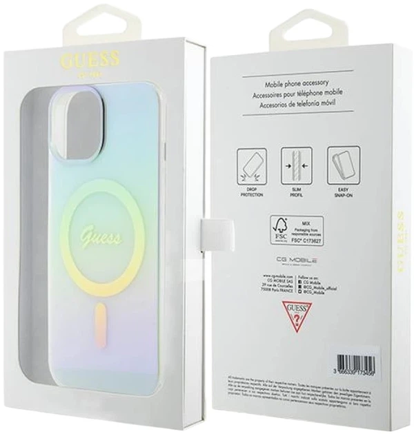 Панель Guess IML Iridescent MagSafe для Apple iPhone 15/14/13 Turquoise (3666339154929) - зображення 8