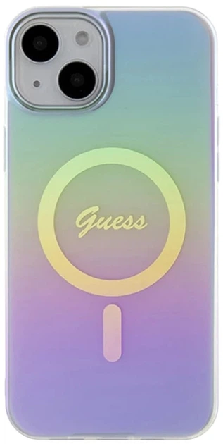 Панель Guess IML Iridescent MagSafe для Apple iPhone 15/14/13 Purple (3666339154783) - зображення 2