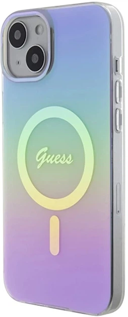 Панель Guess IML Iridescent MagSafe для Apple iPhone 15/14/13 Purple (3666339154783) - зображення 3