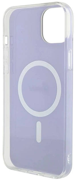 Панель Guess IML Iridescent MagSafe для Apple iPhone 15/14/13 Purple (3666339154783) - зображення 7