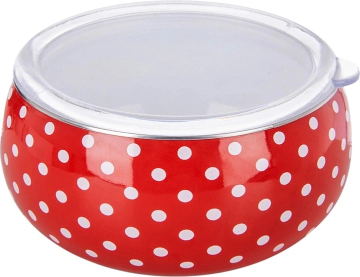 Miska Orion Tecka emaliowana Czerwona 1 l (8592381217518) - obraz 1