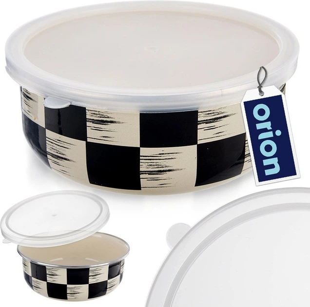 Miska Orion Szachownica emaliowana z pokrywką 15.5 cm 800 ml (8592381207069) - obraz 4