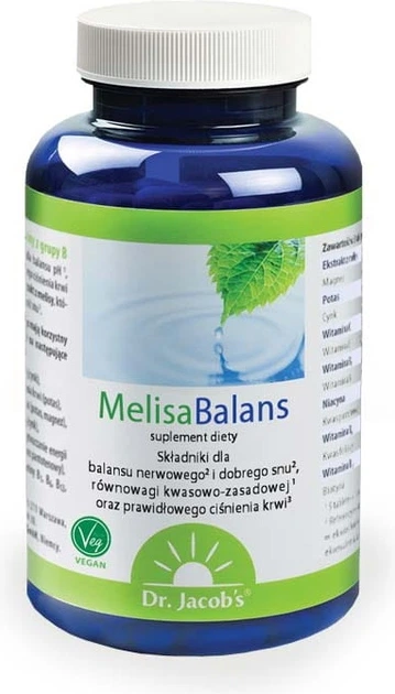 Дієтична добавка Dr. Jacob's MelisaBalans 250 таблеток (4041246501650) - зображення 1