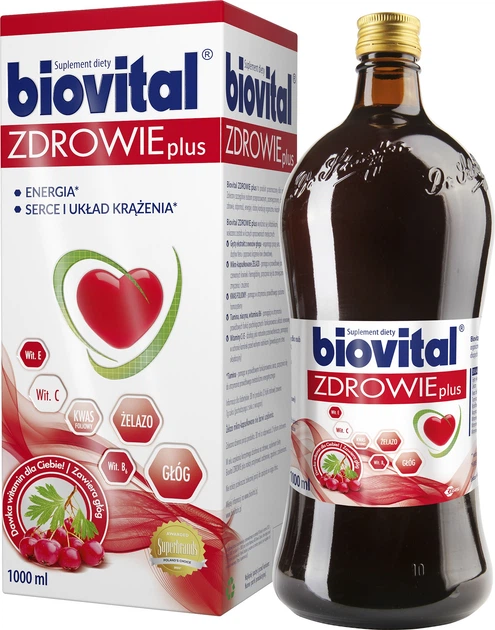 Suplement diety Egis Biovital Zdrowie Plus w płynie 1000 ml (5907604342794) - obraz 1