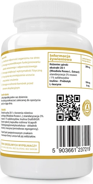 Дієтична добавка Alto Pharma Рідзець гірський 200 мг 120 капсул (5903661237219) - зображення 2