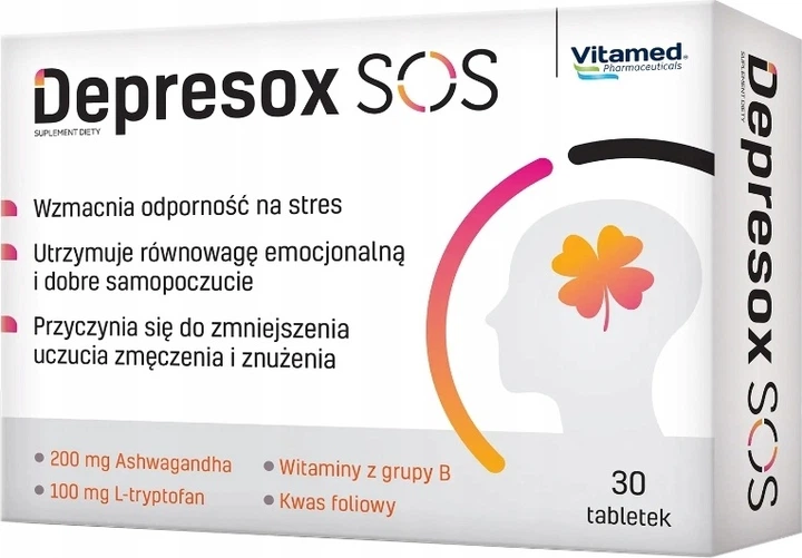 Suplement diety Vitamed Depresox SOS 30 tabletek (5905919047595) - obraz 1