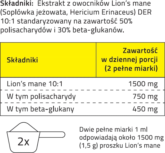 Дієтична добавка Proton Labs Lion's mane 10:1 30 г (5904209824830) - зображення 2