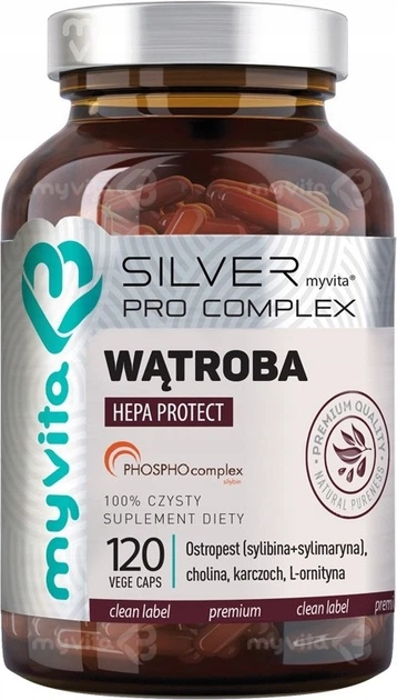 Suplement diety MyVita Silver Pro Complex Wątroba 120 kapsułek (5903021592484) - obraz 1