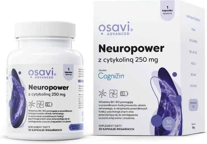 Дієтична добавка Osavi Neuropower з цитиколіном 250 мг 30 капсул (5904139925096) - зображення 1