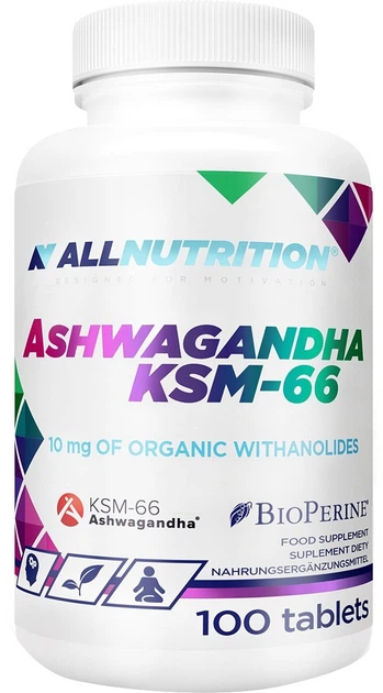 Дієтична добавка AllNutrition Ашваганда KSM-66 100 таблеток (5902837746883) - зображення 1