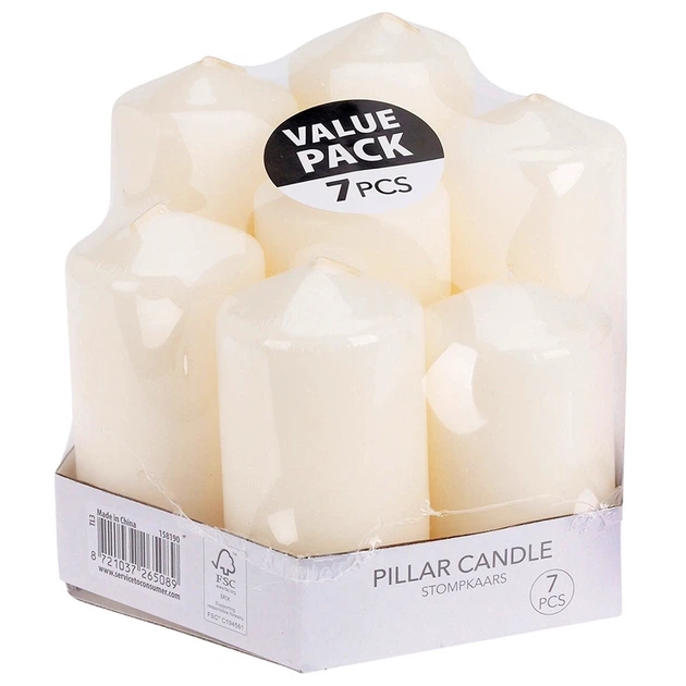 Zestaw świec Home & Styling Collection białe bezzapachowe 7 szt (8721037265089) - obraz 5