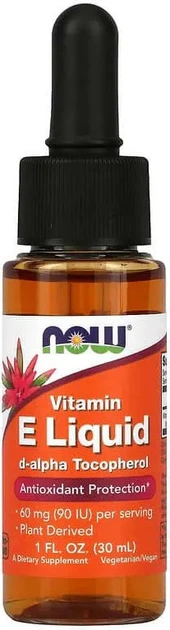 Suplement diety Now Foods Witamina E w płynie 30 ml (733739009104) - obraz 1