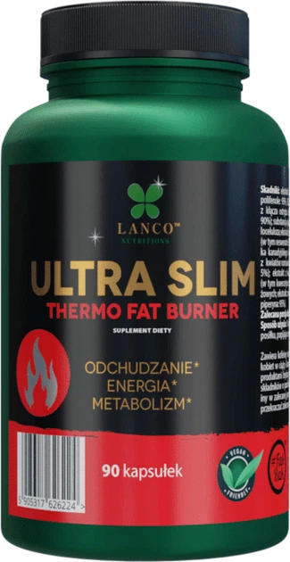 Suplement diety Lanco Nutritions Ultra Slim Thermo Fat Butrner 90 kapsułek (5905317626224) - obraz 1