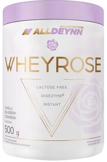 Odżywka białkowa Alldeynn Wheyrose Smak waniliowo - jagodowy 500 g (5902837738017) - obraz 1