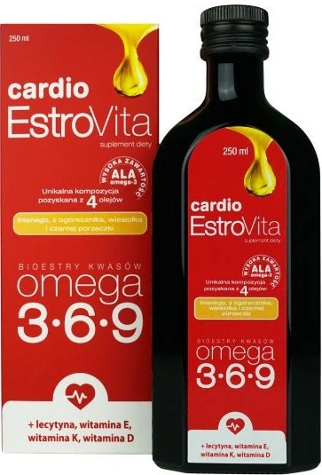 Suplement diety Onesano EstroVita Cardio Omega 3-6-9 250 ml (5902596870782) - obraz 1