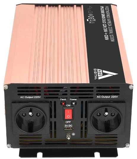 Przetwornica AZO Digital SINUS IPS-2000S 2000W DUO 12 VDC / 24 VDC / 230 VAC (AZO00D1197) - obraz 3