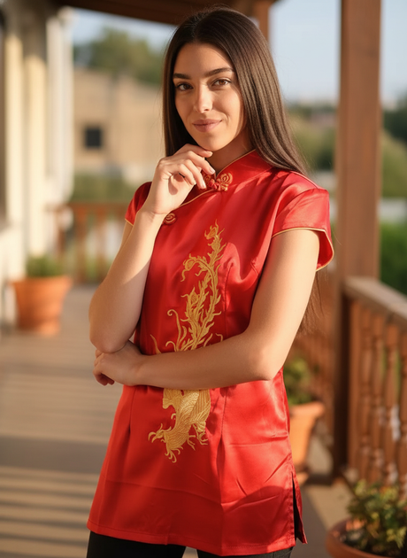 Блуза Jiarifeng 46 Червоний (PVM-148931-Red) - зображення 2
