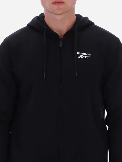 Bluza męska rozpinana streetwear z kapturem Reebok Colton Small Logo Zi 100240560 S Czarna (1200175332657) - obraz 4