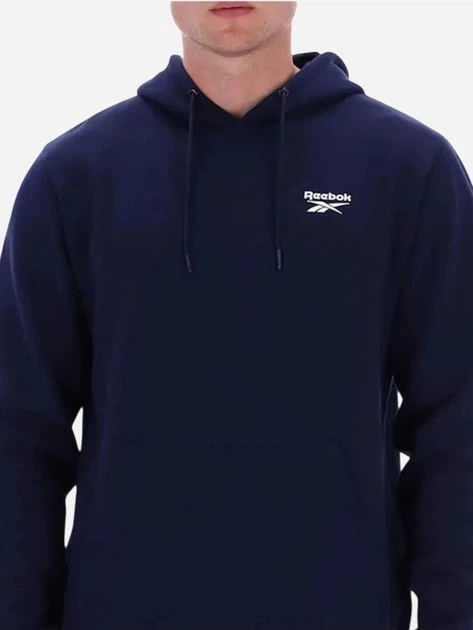 Худі чоловіче Reebok Noah Small Logo Hoody 100240568 S Темно-синє (1200175334279) - зображення 4