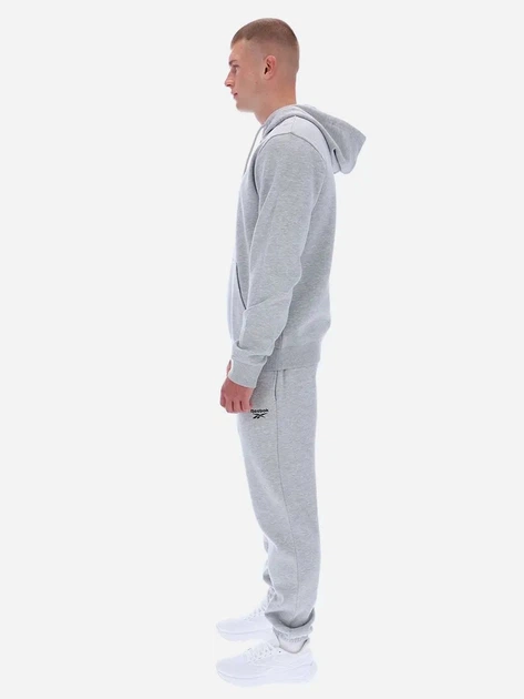 Bluza z kapturem męska Reebok Noah Small Logo Hood 100240569 2XL Jasnoszara (1200175334583) - obraz 3