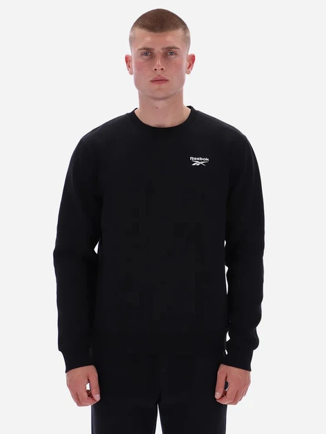 Bluza bez kaptura męska Reebok Kai Small Logo Crewneck Swe 100240743 XL Czarna (1200175387671) - obraz 1