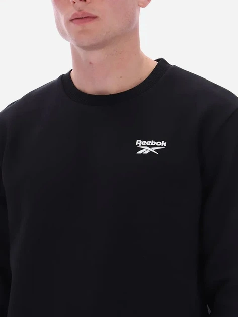 Світшот чоловічий Reebok Kai Small Logo Crewneck Swe 100240743 2XL Чорний (1200175387695) - зображення 4