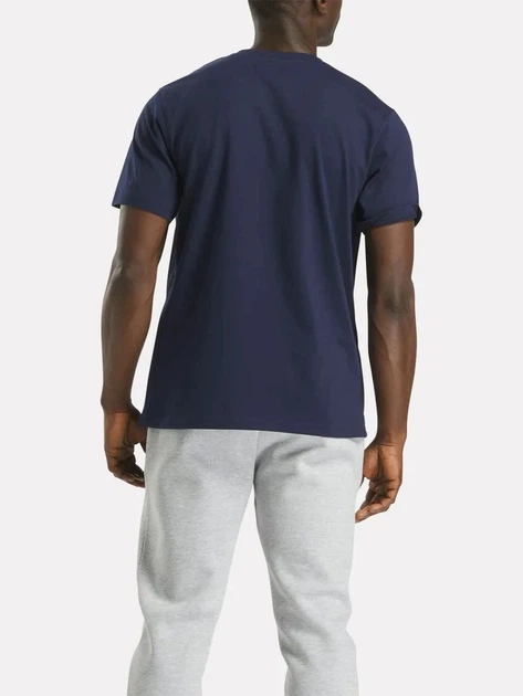 Koszulka męska bawełniana Reebok Chad Big Logo Crew N 100240895 XL Granatowa (1200175462828) - obraz 2