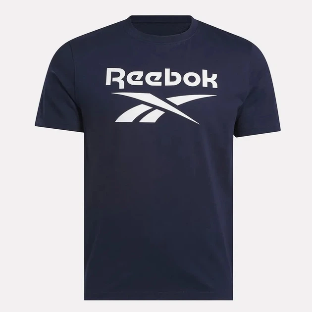 Koszulka męska bawełniana Reebok Chad Big Logo Crew N 100240895 XL Granatowa (1200175462828) - obraz 4