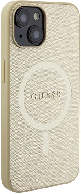 Панель Guess Saffiano MagSafe для Apple iPhone 15/14/13 Gold (3666339156046) - зображення 4