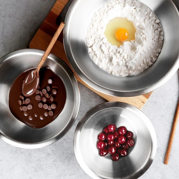 Miska do miksowania Nava Acer stalowa Srebrzysta 24 cm 2.8 l (10-261-002) - obraz 8