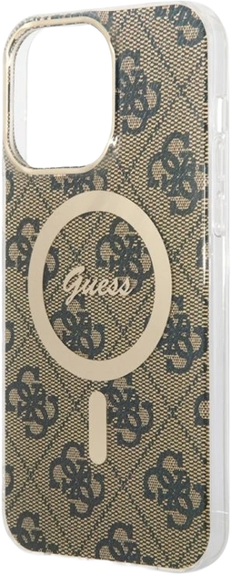Etui plecki Guess IML 4G MagSafe do Apple iPhone 15 Pro Max Brown (3666339194611) - obraz 5