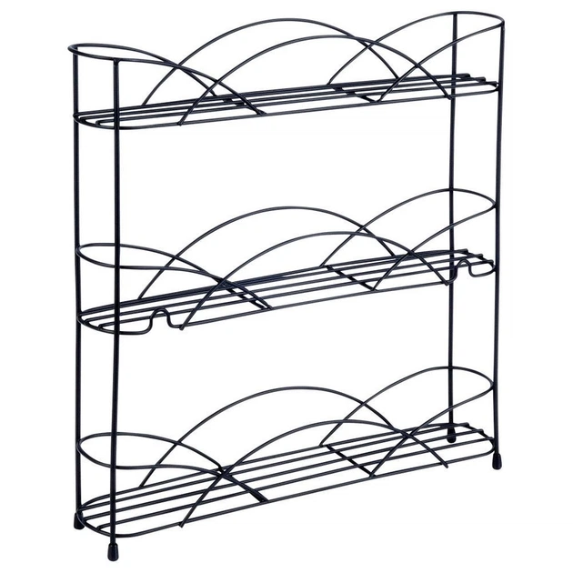 Półka na przyprawy Vilde metalowa czarna 33.5 x 6.5 x 33.5 cm (5904316454500) - obraz 1