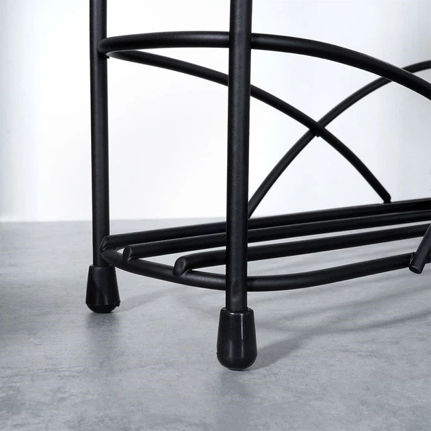 Półka na przyprawy Vilde metalowa czarna 33.5 x 6.5 x 33.5 cm (5904316454500) - obraz 6