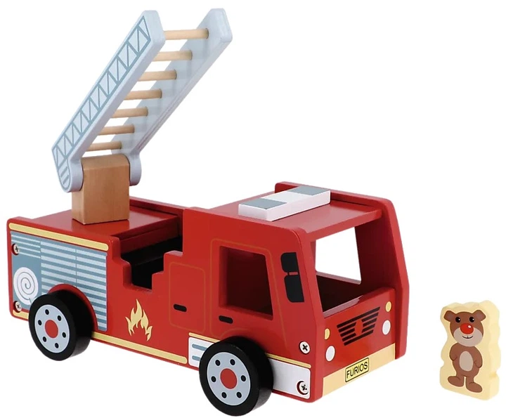 Дерев'яна іграшка Trefl Пожежна машина Бобаски і Ведмедик (61700) (5900511617009) - зображення 2