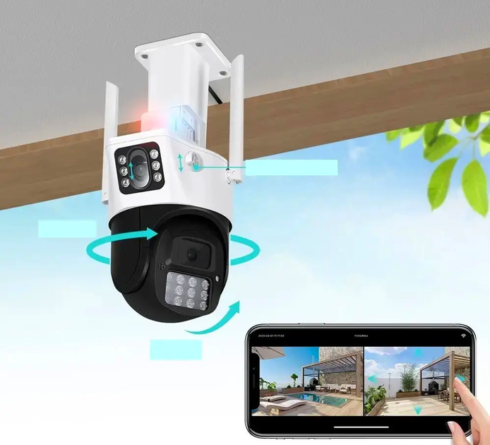 IP Wi-Fi камера відеоспостереження 2 незалежні об'єктиви 3Mpx+3MPx (ACSee) SA23 - Фото 6 IP Wi-Fi камера відеоспостереження 2 незалежні об'єктиви 3Mpx+3MPx (ACSee) SA23 - зображення 6