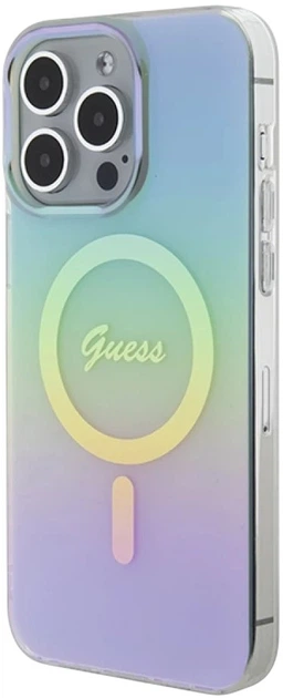 Etui plecki Guess IML Iridescent MagSafe do Apple iPhone 15 Pro Max Turquoise (3666339154950) - obraz 3