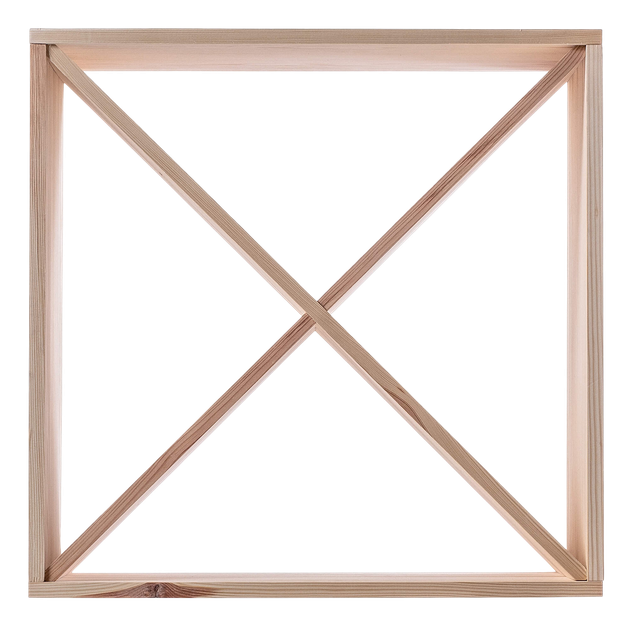 Дерев’яний стелаж для вина Kadax Loreo X світло-коричневий 52 x 52 см (5906638310687) - зображення 3