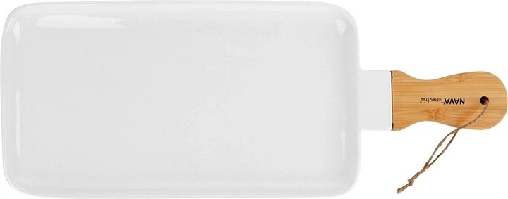 Talerz do serwowania Nava Terrestrial porcelanowy Biały 46 x 2.5 x 18 cm (10-263-030) - obraz 2