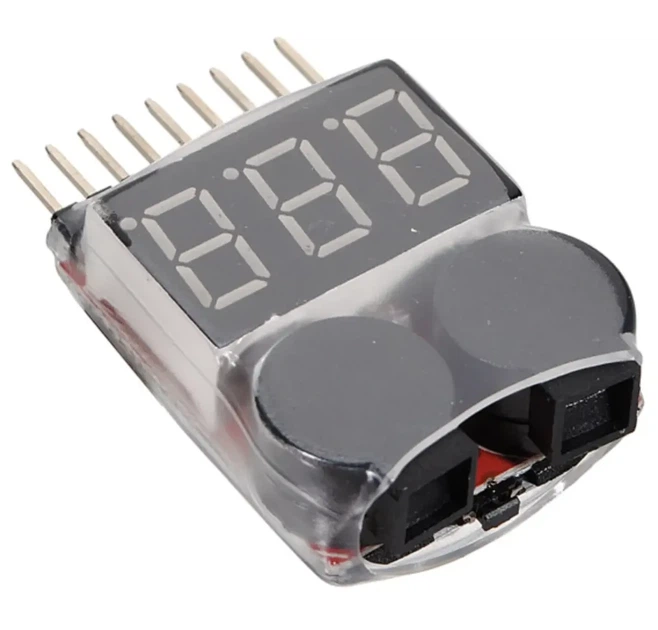 Светодиодный индикатор напряжения Lipo/Li-ion/LiMn/LiFePo4 1-8S, тестер низкого напряжения, зуммер - изображение 3