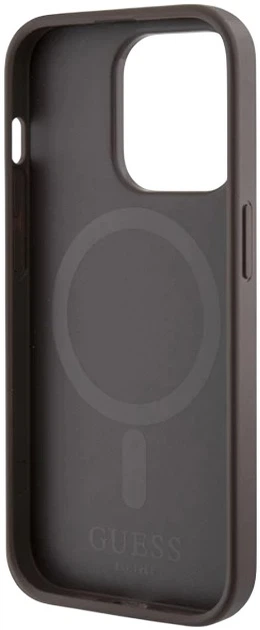 Etui plecki Guess 4G Printed Stripes MagSafe do Apple iPhone 15 Pro Max Brown (3666339203474) - obraz 5