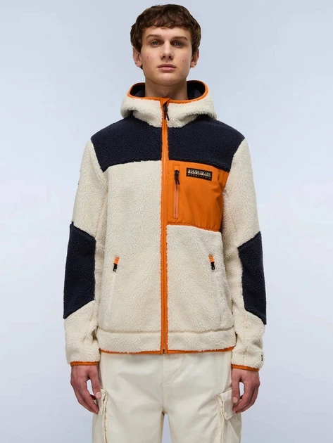 Kurtka przejściowa męska z kapturem Napapijri NP0A4GNSMM91 L Mleczna - obraz 1