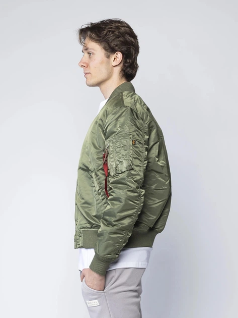 Бомбер чоловічий Alpha Industries 168100257 L Зелений (800070330269) - зображення 4