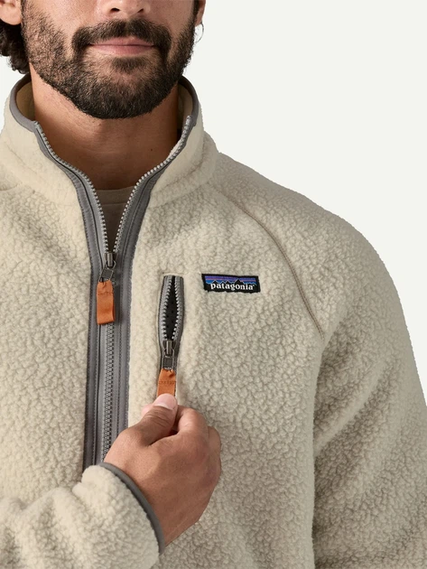 Толстовка Шерпа на флісі на блискавці чоловіча Patagonia 22801-PNSM L Бежева (800070345326) - зображення 3