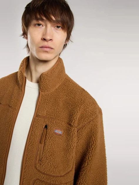 Bluza męska rozpinana streetwear pluszowa Dickies DK0A4YEE0BD1 M Brązowa - obraz 5