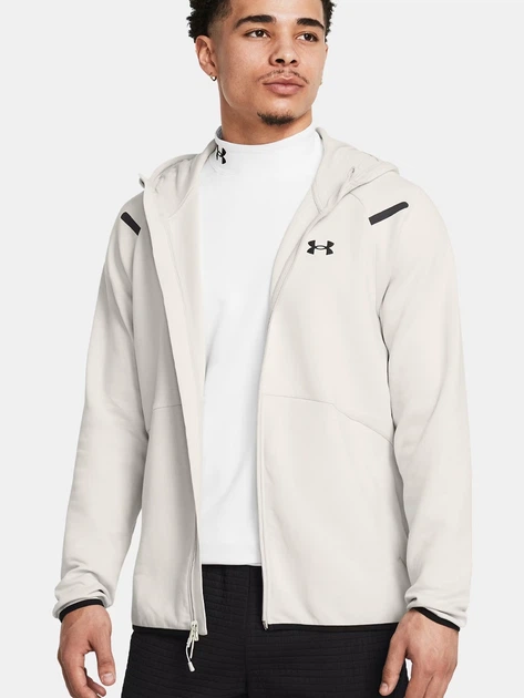 Bluza męska rozpinana streetwear z kapturem Under Armour 77-1389352-0110 XL Biała - obraz 1