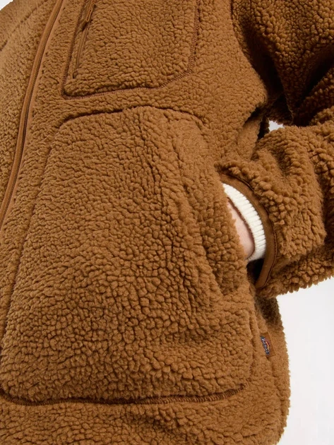 Bluza męska rozpinana streetwear pluszowa Dickies DK0A4YEE0BD1 M Brązowa - obraz 6