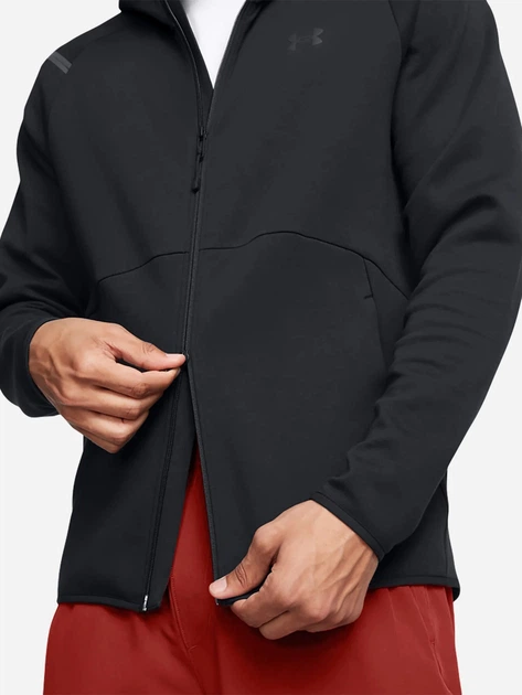 Bluza męska rozpinana streetwear z kapturem Under Armour 77-1389352-0001 L Czarna - obraz 4