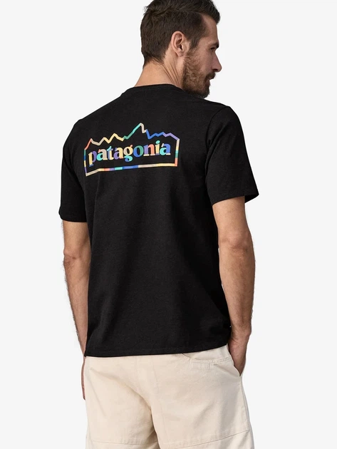 Koszulka męska z nadrukiem Patagonia 37768-INBK XL Czarna - obraz 2