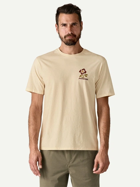 Футболка довга бавовняна чоловіча Patagonia 37823-PSUN L Бежева (800070345400) - зображення 1