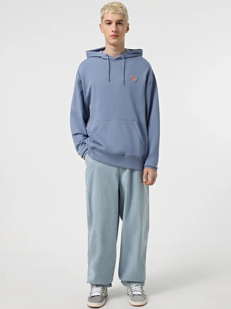 Bluza męska z kapturem kangurka Dickies DK0A4YLYK371 L Jasnoniebieska - obraz 3